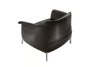 ARCHIBALD GRAN COMFORT - Leather armchair with armrests by Poltrona Frau - view 3